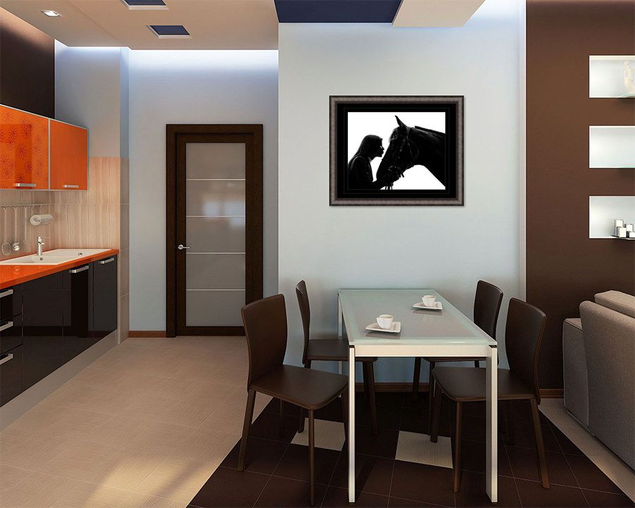 Sample Kitchenette with Wall Art