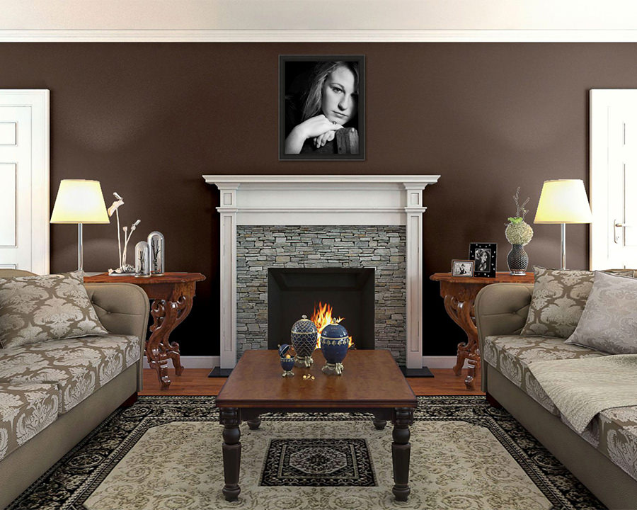 Sample Living Room with Wall Art